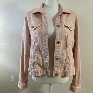 Michale Kors Pink Denim Jacket Women’s XL CUTE  Bubble Gum Barbie Pink EUC